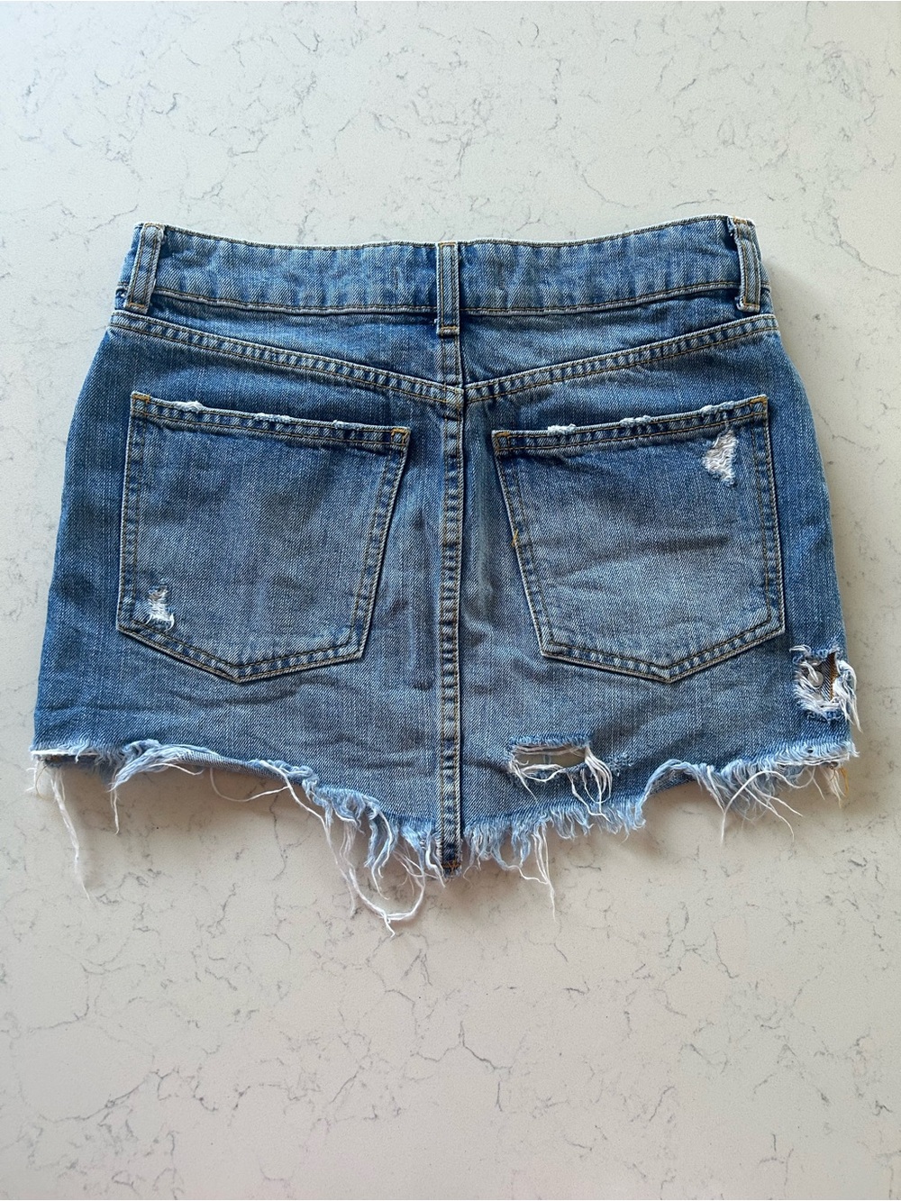 Free People Wild Rose Embroidered Studded Denim Mini Skirt - Picture 5 of 16